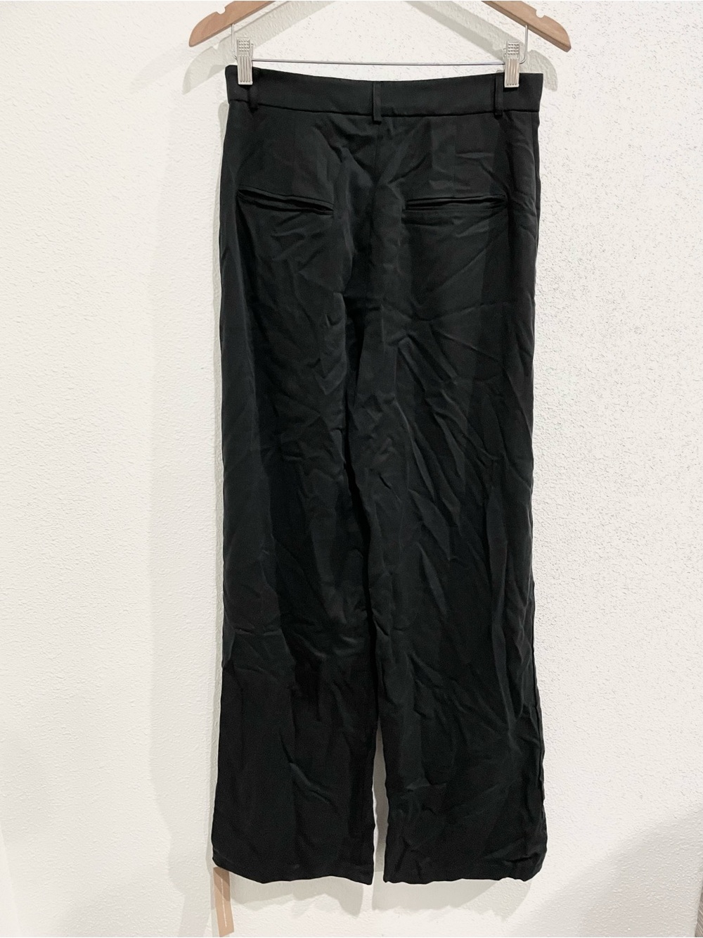 NWT Reformation Mason Black Wide Leg Pants Trouser Contemporary Slim Luxury - Picture 12 of 14